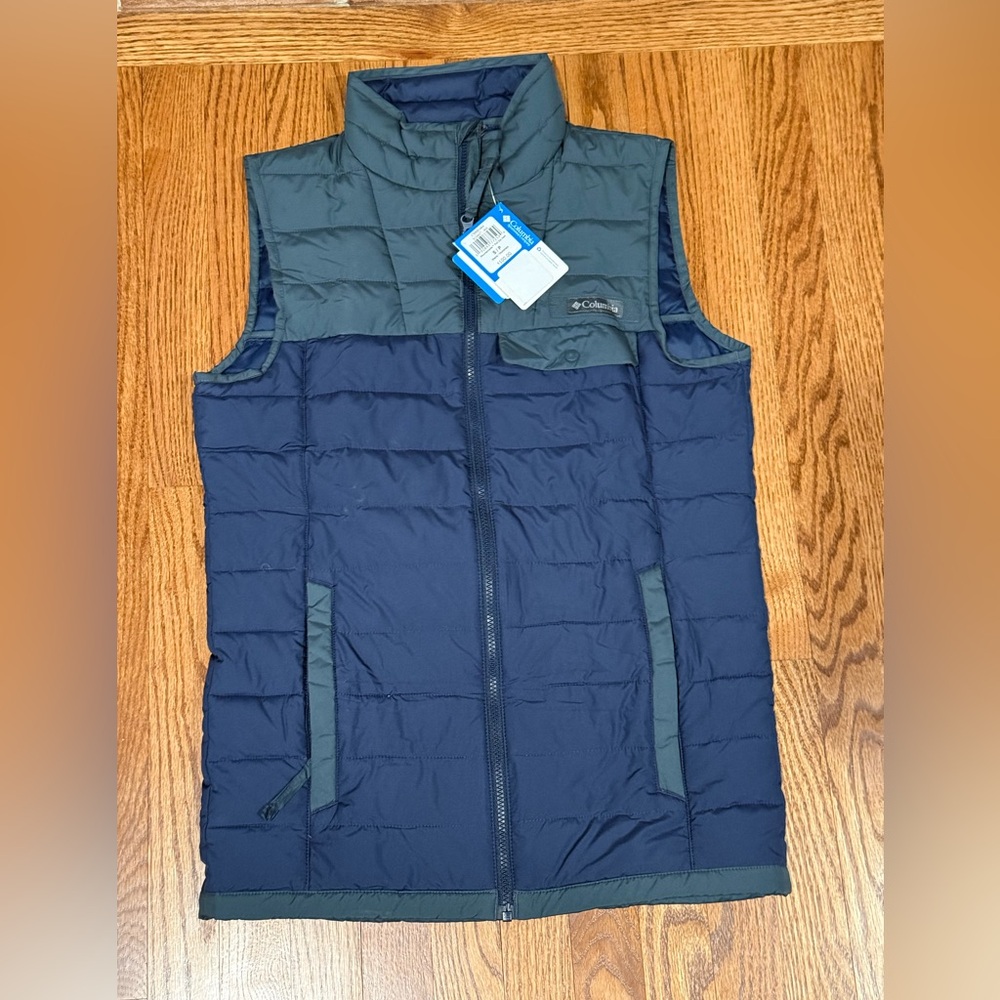 Columbia Men's Mountainside Insulated Puffer Vest - Navy Green Size Small